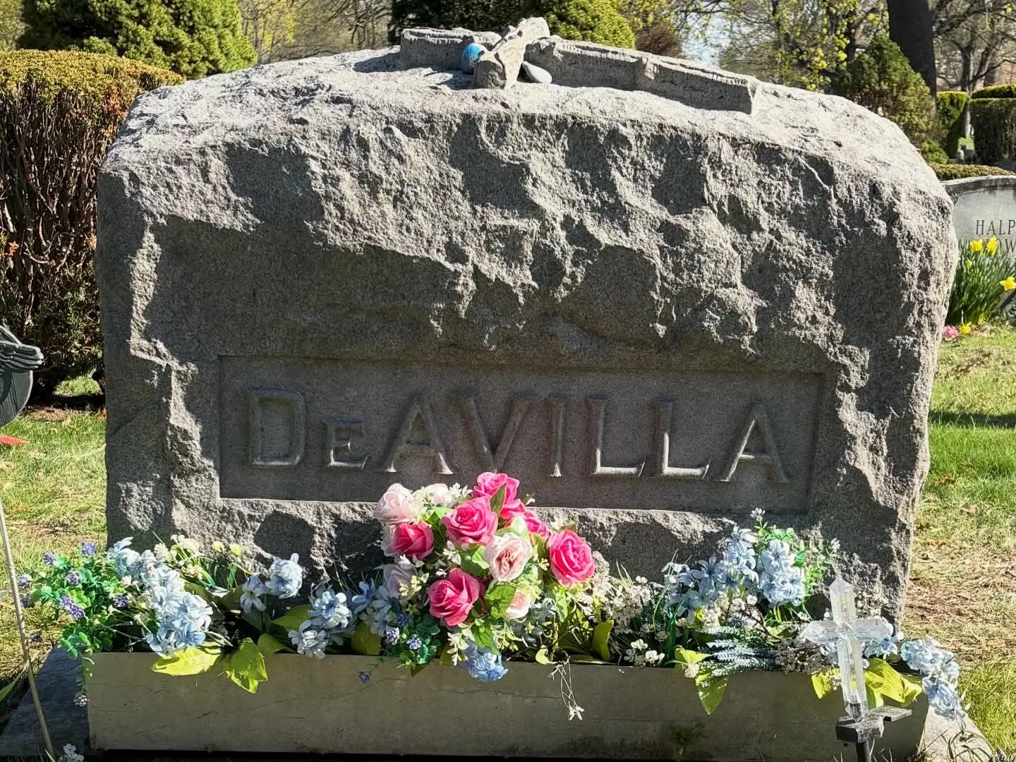 Gravestone after cleaning